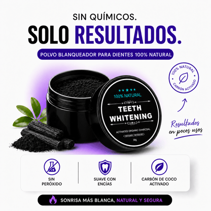 NATURAL WHITE - Polvo Blanqueador Dental 100% Natural