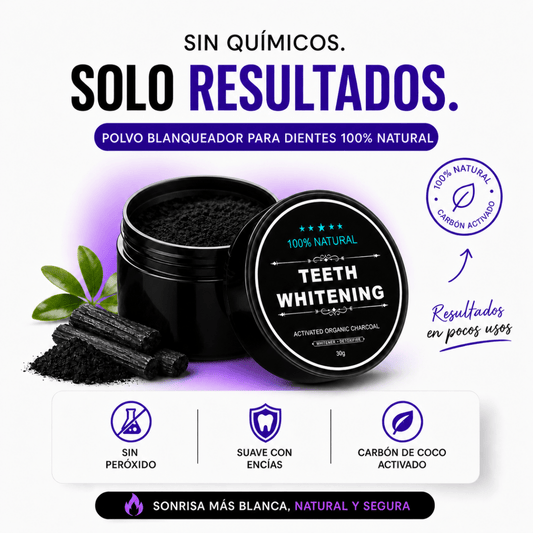 NATURAL WHITE - Polvo Blanqueador Dental 100% Natural