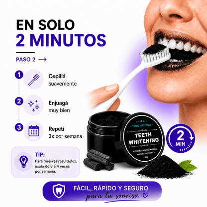 NATURAL WHITE - Polvo Blanqueador Dental 100% Natural