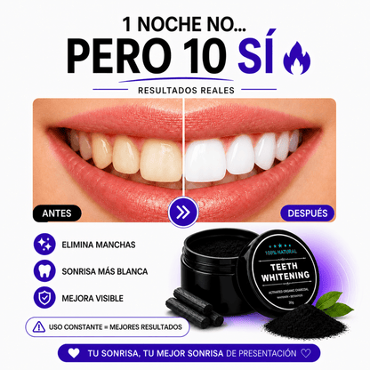 NATURAL WHITE - Polvo Blanqueador Dental 100% Natural