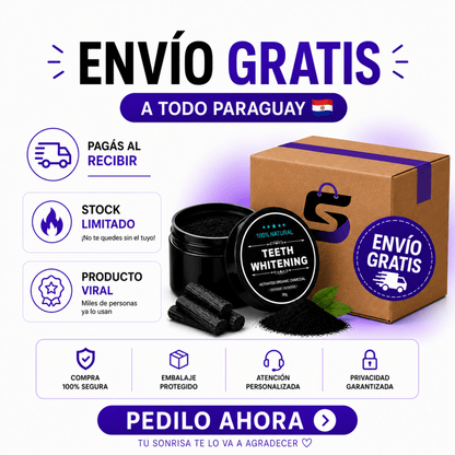 NATURAL WHITE - Polvo Blanqueador Dental 100% Natural